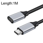 كابل تمديد شحن ونقل بيانات USB-C / Type-C ذكر إلى أنثى بسرعة 10Gbps، أطوال 25 سم، 50 سم، 1 م، 2 م