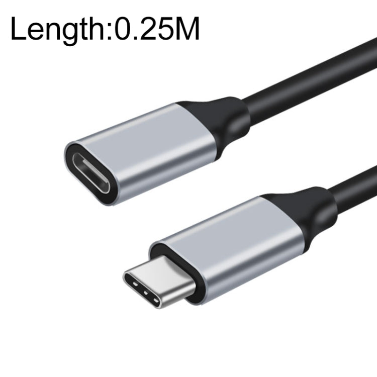 كابل تمديد شحن ونقل بيانات USB-C / Type-C ذكر إلى أنثى بسرعة 10Gbps، أطوال 25 سم، 50 سم، 1 م، 2 م
