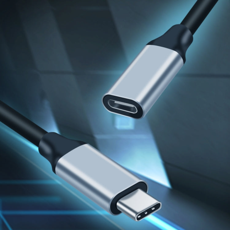 كابل تمديد شحن ونقل بيانات USB-C / Type-C ذكر إلى أنثى بسرعة 10Gbps، أطوال 25 سم، 50 سم، 1 م، 2 م
