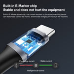 كابل تمديد شحن ونقل بيانات USB-C / Type-C ذكر إلى أنثى بسرعة 10Gbps، أطوال 25 سم، 50 سم، 1 م، 2 م