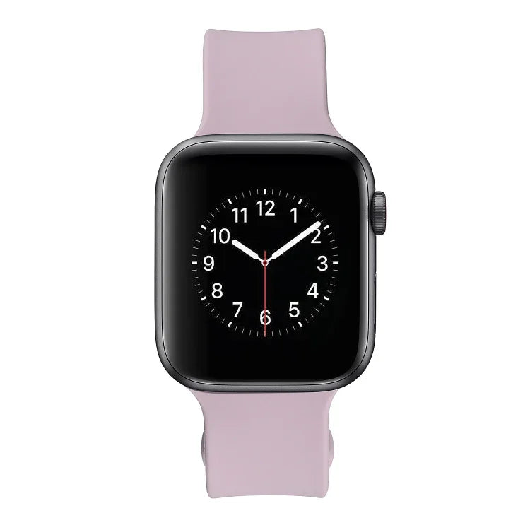 سوار ساعة من السيليكون مع إبزيم مربع لسلسلة Apple Watch، 7 مقاس 41مم / 6&SE&5&4 مقاس 40مم / 3&2&1 مقاس 38مم، 7 مقاس 45مم / 6&SE&5&4 مقاس 44مم / 3&2&1 مقاس 42مم