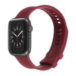 سوار ساعة من السيليكون مع إبزيم مربع لسلسلة Apple Watch، 7 مقاس 41مم / 6&SE&5&4 مقاس 40مم / 3&2&1 مقاس 38مم، 7 مقاس 45مم / 6&SE&5&4 مقاس 44مم / 3&2&1 مقاس 42مم