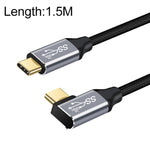 كابل شحن ونقل بيانات USB-C / Type-C ذكر مستقيم إلى ذكر بزاوية 90 درجة بسرعة 10Gbps، أطوال 50 سم، 1 م، 1.5 م، 2 م، 3 م