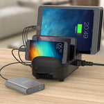 محطة شحن USB من ORICO DUK-10P-DX بقدرة 120 واط 5 فولت 2.4 أمبير مع 10 منافذ، قابس أسترالي، قابس أوروبي، قابس أمريكي، قابس بريطاني