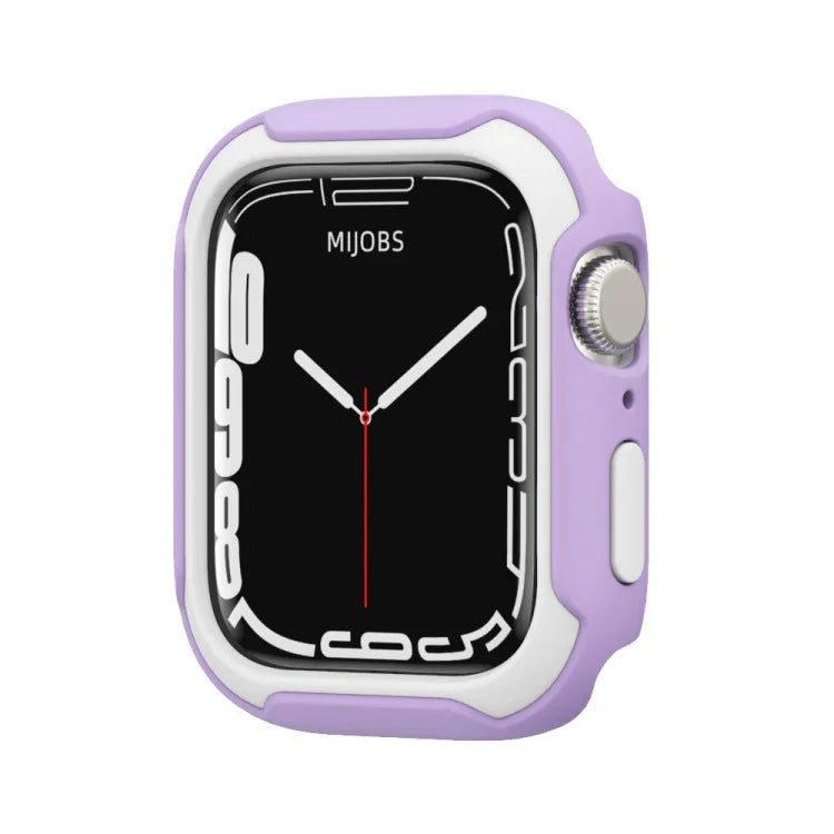 غطاء ساعة قابل للفصل بلونين لسلسلة Apple Watch، 7 مقاس 41مم / 6&SE&5&4 مقاس 40مم، 7 مقاس 45مم / 6&SE&5&4 مقاس 44مم