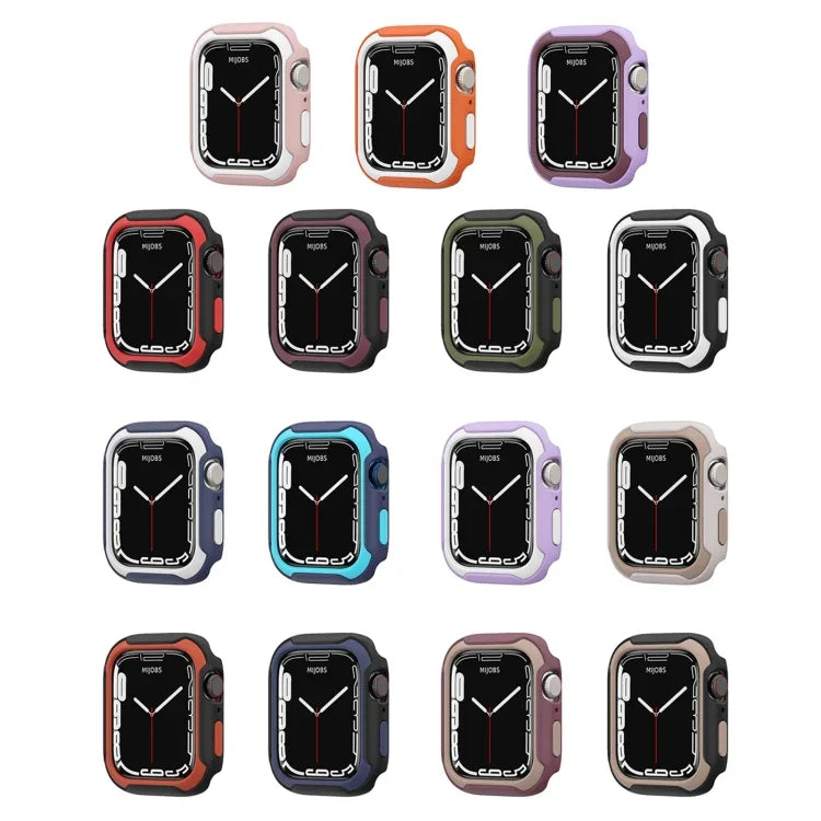 غطاء ساعة قابل للفصل بلونين لسلسلة Apple Watch، 7 مقاس 41مم / 6&SE&5&4 مقاس 40مم، 7 مقاس 45مم / 6&SE&5&4 مقاس 44مم