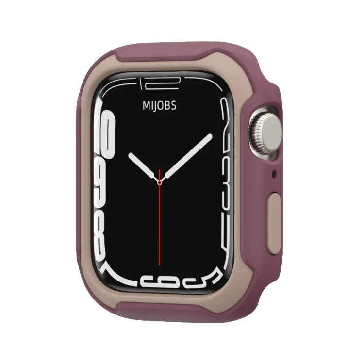 غطاء ساعة قابل للفصل بلونين لسلسلة Apple Watch، 7 مقاس 41مم / 6&SE&5&4 مقاس 40مم، 7 مقاس 45مم / 6&SE&5&4 مقاس 44مم