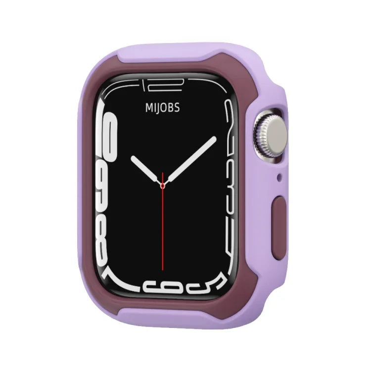 غطاء ساعة قابل للفصل بلونين لسلسلة Apple Watch، 7 مقاس 41مم / 6&SE&5&4 مقاس 40مم، 7 مقاس 45مم / 6&SE&5&4 مقاس 44مم