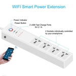 شريط طاقة ذكي متعدد الاستخدامات SM-SO306-M بأربع فتحات + منفذي USB، ZigBee 10A، ZigBee 16A، واي فاي 10A، واي فاي 16A