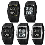 SKMEI 1967 Stainless Steel Buckle PU Strap Waterproof Electronic Watch