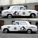 2 PCS/Set D-135 Band of Brothers Pattern Car Modified Decorative Sticker, D-135