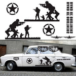 2 PCS/Set D-135 Band of Brothers Pattern Car Modified Decorative Sticker, D-135