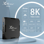 جهاز تلفاز ذكي H96 Max+ Ultra بمعالج Amlogic S905X4، 4 جيجابايت + 64 جيجابايت، بدقة 8K، أندرويد 11.0، قابس أستراليا، قابس الاتحاد الأوروبي، قابس الولايات المتحدة، قابس المملكة المتحدة