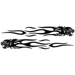 2 PCS/Set D-815 Flame Lion Pattern Car Modified Decorative Sticker, D-815