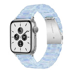 سوار ساعة شفاف بثلاث خرزات لسلسلة Apple Watch، 7 مقاس 45مم / 6&SE&5&4 مقاس 44مم / 3&2&1 مقاس 42مم، 7 مقاس 41مم / 6&SE&5&4 مقاس 40مم / 3&2&1 مقاس 38مم