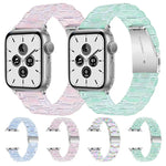سوار ساعة شفاف بثلاث خرزات لسلسلة Apple Watch، 7 مقاس 45مم / 6&SE&5&4 مقاس 44مم / 3&2&1 مقاس 42مم، 7 مقاس 41مم / 6&SE&5&4 مقاس 40مم / 3&2&1 مقاس 38مم