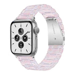 سوار ساعة شفاف بثلاث خرزات لسلسلة Apple Watch، 7 مقاس 45مم / 6&SE&5&4 مقاس 44مم / 3&2&1 مقاس 42مم، 7 مقاس 41مم / 6&SE&5&4 مقاس 40مم / 3&2&1 مقاس 38مم