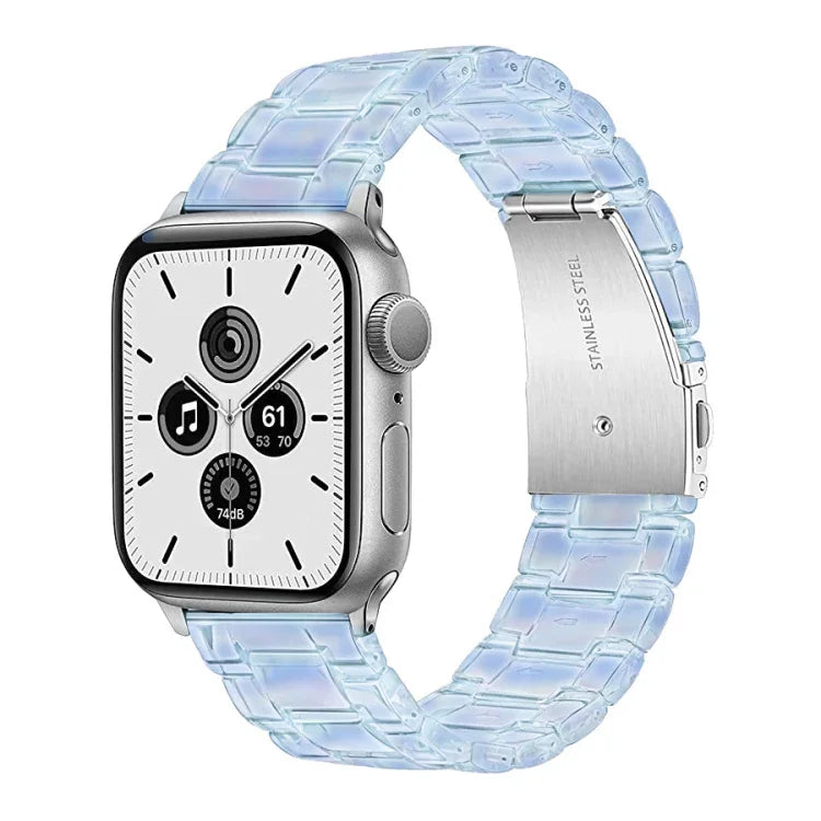 سوار ساعة شفاف بثلاث خرزات لسلسلة Apple Watch، 7 مقاس 45مم / 6&SE&5&4 مقاس 44مم / 3&2&1 مقاس 42مم، 7 مقاس 41مم / 6&SE&5&4 مقاس 40مم / 3&2&1 مقاس 38مم