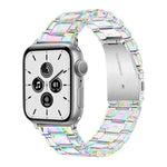 سوار ساعة شفاف بثلاث خرزات لسلسلة Apple Watch، 7 مقاس 45مم / 6&SE&5&4 مقاس 44مم / 3&2&1 مقاس 42مم، 7 مقاس 41مم / 6&SE&5&4 مقاس 40مم / 3&2&1 مقاس 38مم
