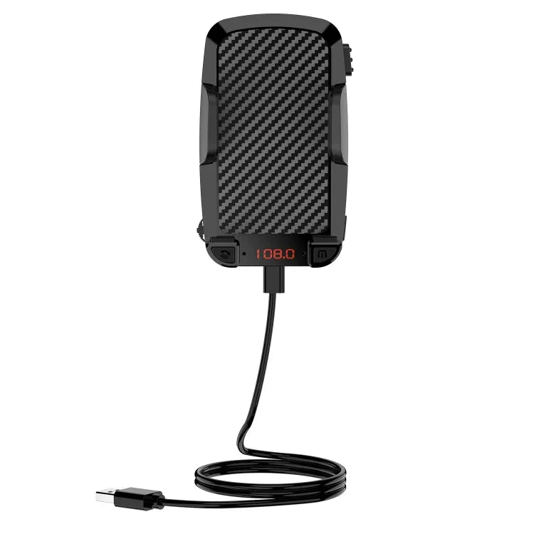 مشغل MP3 للسيارة C1 مع بلوتوث 5.0 ومرسل FM وحامل هاتف لمخرج الهواء، C1