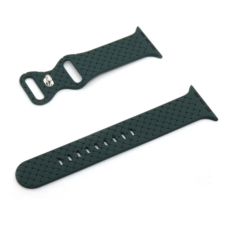 سوار ساعة بنسيج منسوج لسلسلة Apple Watch، 7 مقاس 45مم / 6&SE&5&4 مقاس 44مم / 3&2&1 مقاس 42مم، 7 مقاس 41مم / 6&SE&5&4 مقاس 40مم / 3&2&1 مقاس 38مم