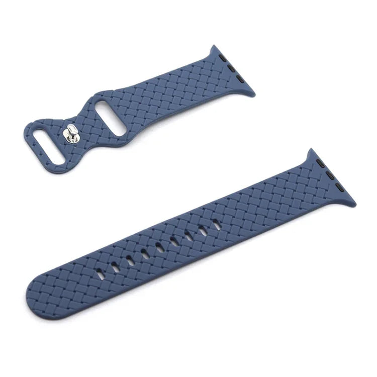 سوار ساعة بنسيج منسوج لسلسلة Apple Watch، 7 مقاس 45مم / 6&SE&5&4 مقاس 44مم / 3&2&1 مقاس 42مم، 7 مقاس 41مم / 6&SE&5&4 مقاس 40مم / 3&2&1 مقاس 38مم