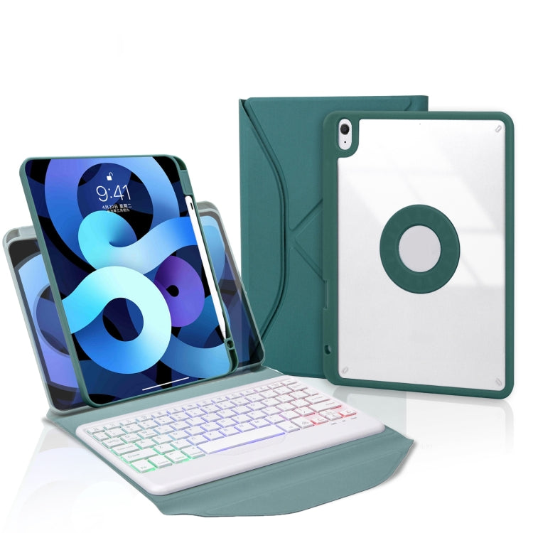 غطاء جلد للتابلت مع فتحة قلم ولوحة مفاتيح بلوتوث مع إضاءة خلفية، لطراز iPad Pro 11 2021 و2020 و2018، لطراز iPad Air 11 2025 / 2024 / Air 5 / Air 4، لطراز iPad 10.2 2021 و2020 و2019