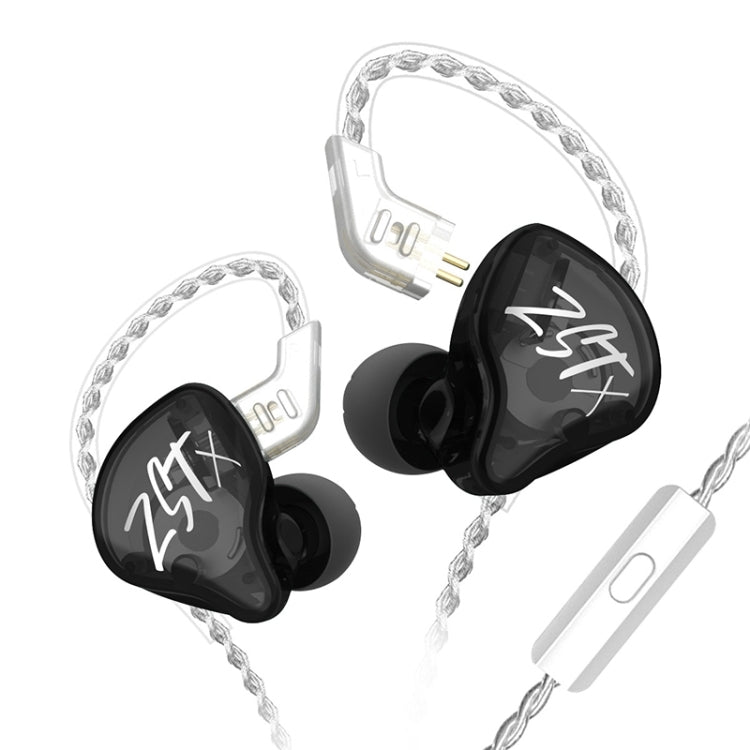 KZ-ZST X Ring Iron Hybrid Driver In-Ear Noise Cancelling Earphone, With Microphone, Without Microphone