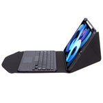 غطاء جلد للتابلت مع فتحة قلم ولوحة لمس ولوحة مفاتيح بلوتوث، لطراز iPad Pro 11 2021 و2020 و2018، لطراز iPad Air 11 2025 / 2024 / Air 5 / Air 4، لطراز iPad 10.2 2021 و2020 و2019