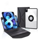 غطاء جلد للتابلت مع فتحة قلم ولوحة لمس ولوحة مفاتيح بلوتوث، لطراز iPad Pro 11 2021 و2020 و2018، لطراز iPad Air 11 2025 / 2024 / Air 5 / Air 4، لطراز iPad 10.2 2021 و2020 و2019