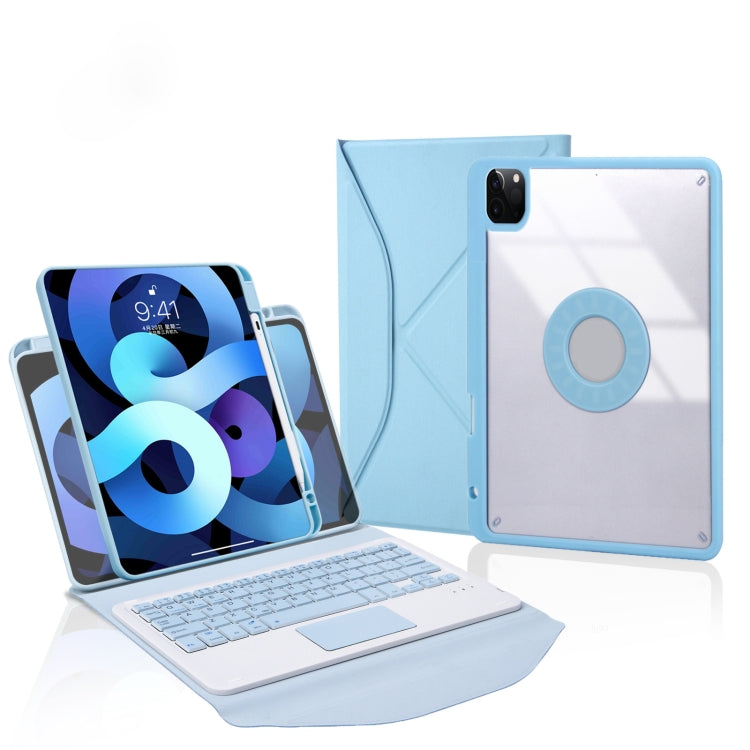 غطاء جلد للتابلت مع فتحة قلم ولوحة لمس ولوحة مفاتيح بلوتوث، لطراز iPad Pro 11 2021 و2020 و2018، لطراز iPad Air 11 2025 / 2024 / Air 5 / Air 4، لطراز iPad 10.2 2021 و2020 و2019