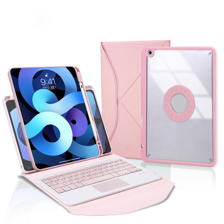 غطاء جلد للتابلت مع فتحة قلم ولوحة لمس ولوحة مفاتيح بلوتوث، لطراز iPad Pro 11 2021 و2020 و2018، لطراز iPad Air 11 2025 / 2024 / Air 5 / Air 4، لطراز iPad 10.2 2021 و2020 و2019