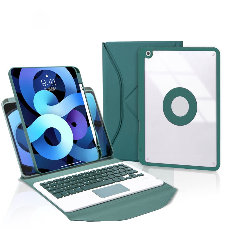 غطاء جلد للتابلت مع فتحة قلم ولوحة لمس ولوحة مفاتيح بلوتوث، لطراز iPad Pro 11 2021 و2020 و2018، لطراز iPad Air 11 2025 / 2024 / Air 5 / Air 4، لطراز iPad 10.2 2021 و2020 و2019