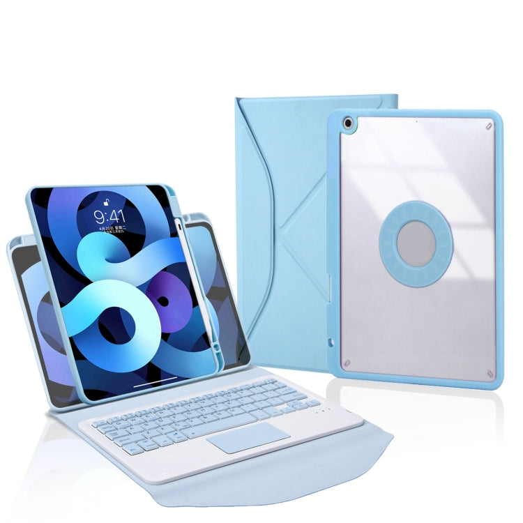 غطاء جلد للتابلت مع فتحة قلم ولوحة لمس ولوحة مفاتيح بلوتوث، لطراز iPad Pro 11 2021 و2020 و2018، لطراز iPad Air 11 2025 / 2024 / Air 5 / Air 4، لطراز iPad 10.2 2021 و2020 و2019