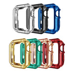 غطاء ساعة بإطار TPU، لسلسلة Apple Watch 9 / 8 / 7 مقاس 41مم، لسلسلة Apple Watch 9 / 8 / 7 مقاس 45مم، لسلسلة Apple Watch 6 & SE & 5 & 4 مقاس 44مم، لسلسلة Apple Watch 6 & SE & 5 & 4 مقاس 40مم، لسلسلة Apple Watch 3 & 2 & 1 مقاس 42مم
