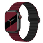 سوار ساعة سيليكون مغناطيسي بإبزيم عكسي لسلسلة Apple Watch، 7 مقاس 45مم / 6&SE&5&4 مقاس 44مم / 3&2&1 مقاس 42مم، 7 مقاس 41مم / 6&SE&5&4 مقاس 40مم / 3&2&1 مقاس 38مم
