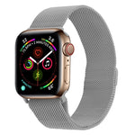 سوار ساعة ميلانيز من الفولاذ المقاوم للصدأ لسلسلة Apple Watch، 7 مقاس 45مم / 6&SE&5&4 مقاس 44مم / 3&2&1 مقاس 42مم، 7 مقاس 41مم / 6&SE&5&4 مقاس 40مم / 3&2&1 مقاس 38مم