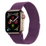سوار ساعة ميلانيز من الفولاذ المقاوم للصدأ لسلسلة Apple Watch، 7 مقاس 45مم / 6&SE&5&4 مقاس 44مم / 3&2&1 مقاس 42مم، 7 مقاس 41مم / 6&SE&5&4 مقاس 40مم / 3&2&1 مقاس 38مم
