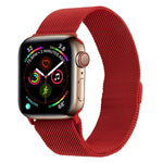سوار ساعة ميلانيز من الفولاذ المقاوم للصدأ لسلسلة Apple Watch، 7 مقاس 45مم / 6&SE&5&4 مقاس 44مم / 3&2&1 مقاس 42مم، 7 مقاس 41مم / 6&SE&5&4 مقاس 40مم / 3&2&1 مقاس 38مم