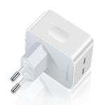 شاحن بمنافذ مزدوجة PD 50 واط USB-C / Type-C، PD 50 واط قابس الاتحاد الأوروبي، PD 50 واط قابس الولايات المتحدة