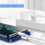 شاحن بمنافذ مزدوجة PD 50 واط USB-C / Type-C، PD 50 واط قابس الاتحاد الأوروبي، PD 50 واط قابس الولايات المتحدة