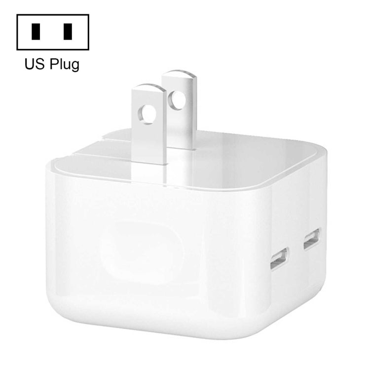 شاحن بمنافذ مزدوجة PD 50 واط USB-C / Type-C، PD 50 واط قابس الاتحاد الأوروبي، PD 50 واط قابس الولايات المتحدة