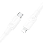 hoco X84 كابل شحن وبيانات صلب USB-C / Type-C إلى 8 دبابيس بقوة 20 واط، الطول: 1 متر