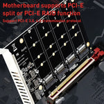 بطاقة مصفوفة أقراص PH44 NVME 4 PCI-E لتقسيم الإشارة
