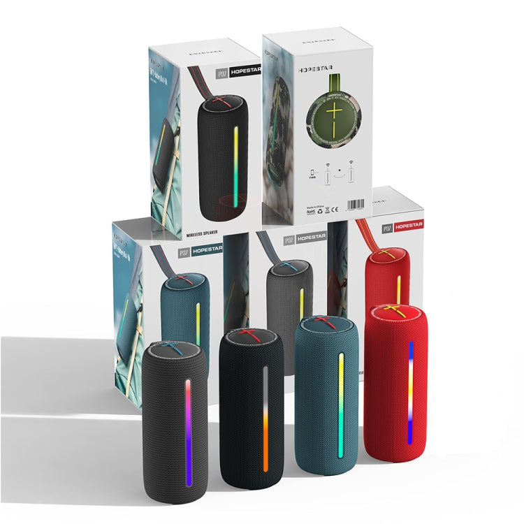 مكبر صوت بلوتوث لاسلكي مقاوم للماء محمول مع إضاءة RGB من HOPESTAR P37 للاستخدام الخارجي