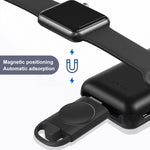 شاحن ذكي لاسلكي محمول مزدوج USB موديل T09-A لسلسلة ساعات آبل، لسلسلة ساعات آبل