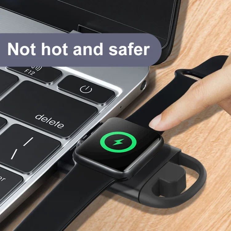 شاحن ذكي لاسلكي محمول مزدوج USB موديل T09-A لسلسلة ساعات آبل، لسلسلة ساعات آبل