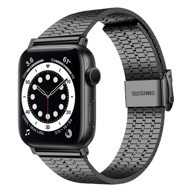 سوار ساعة من الفولاذ لسلسلة Apple Watch، 7 بقياس 45mm / 6&SE&5&4 بقياس 44mm / 3&2&1 بقياس 42mm، 7 بقياس 41mm / 6&SE&5&4 بقياس 40mm / 3&2&1 بقياس 38mm