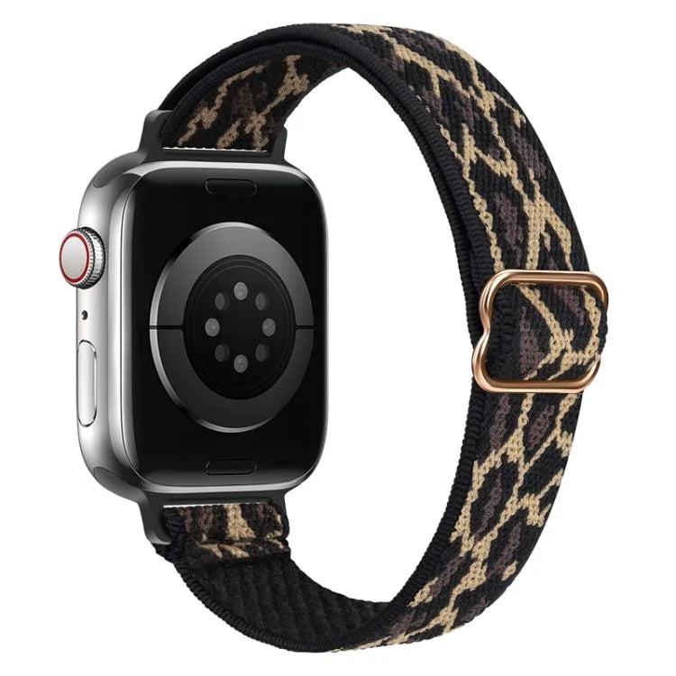 سوار ساعة نايلون خصر صغير لسلسلة Apple Watch، 7 45مم / 6&SE&5&4 44مم / 3&2&1 42مم، 7 41مم / 6&SE&5&4 40مم / 3&2&1 38مم