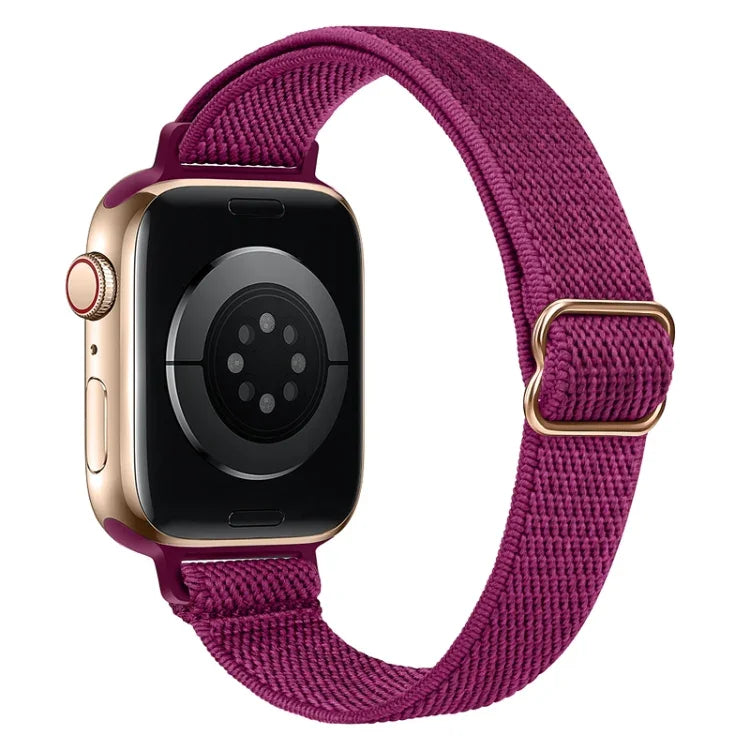 سوار ساعة نايلون خصر صغير لسلسلة Apple Watch، 7 45مم / 6&SE&5&4 44مم / 3&2&1 42مم، 7 41مم / 6&SE&5&4 40مم / 3&2&1 38مم
